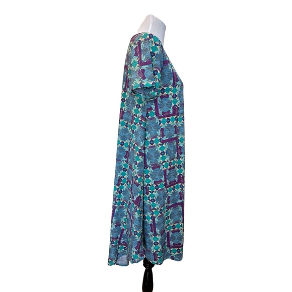 LuLaRoe Carly Dress Size Medium Aztec Print - Picture 4 of 9